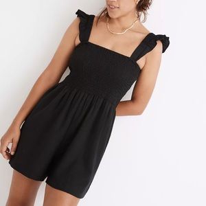 Madewell Linen-Blend Lucie Smocked Romper NWT - Size 4